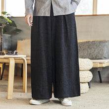 Load image into Gallery viewer, Pleated Linen Wide-leg Pants