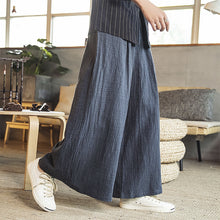Load image into Gallery viewer, Pleated Linen Wide-leg Pants