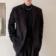 Load image into Gallery viewer, Solid Color Lace Trim Blazer