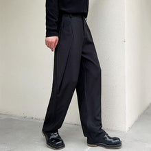 Load image into Gallery viewer, Stitching Design Wide Legs Falling Casual Pants