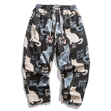Load image into Gallery viewer, Cat Print Casual Cropped Pants