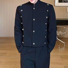 Load image into Gallery viewer, Stand Collar Multi-button Short Jacket