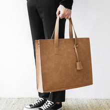 Load image into Gallery viewer, Men Leather Shoulder Bag Large Capacity Handbag
