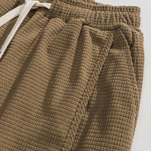 Load image into Gallery viewer, Vintage Buckle Trim Waffle Casual Harem Pants