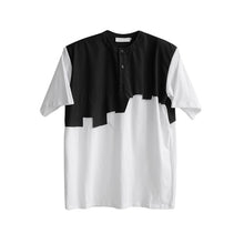 Load image into Gallery viewer, Patchwork Shoulder Pads Short Sleeve T-Shirt