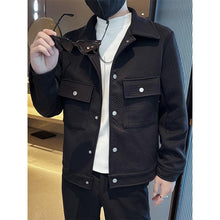 Load image into Gallery viewer, Lapel Single Breasted Cargo Jacket
