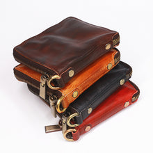 Load image into Gallery viewer, Retro Leather Zipper Wallet