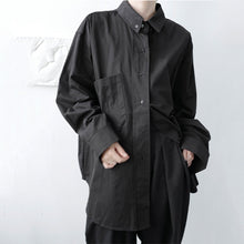 Load image into Gallery viewer, Large Pockets Loose Drop Shoulders Shirts