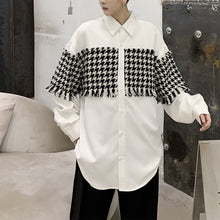 Load image into Gallery viewer, Plaid Panel Loose Long Sleeve Shirt