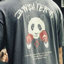 Load image into Gallery viewer, Panda Print Cotton Short Sleeve T-Shirt