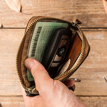 Load image into Gallery viewer, Canvas Stitching Leather Wallet