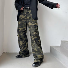 Load image into Gallery viewer, American Retro Wide Leg Camo Pants