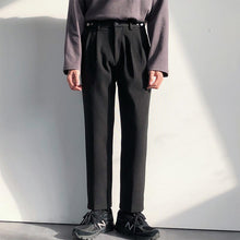 Load image into Gallery viewer, Adjustable Press Button Loose Fit Straight Leg Pants