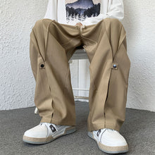 Load image into Gallery viewer, Drawstring Elastic Waist Wide Leg Lounge Pants