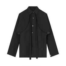 Load image into Gallery viewer, Black Fake Two Piece Tie Shirt
