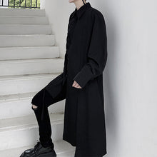 Load image into Gallery viewer, Drawstring Asymmetric Hem Midi Shirt