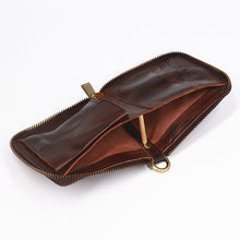 Load image into Gallery viewer, Retro Leather Zipper Wallet