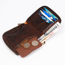 Load image into Gallery viewer, Retro Leather Zipper Wallet