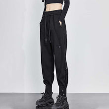 Load image into Gallery viewer, Elastic Waist Drawstring Harem Pants