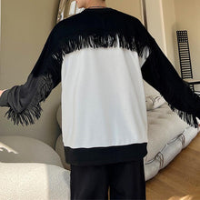 Load image into Gallery viewer, Color Contrast Tassel Pullover Sweatshirt