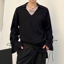 Load image into Gallery viewer, V Neck Cuffs Drawstring Sweatshirt