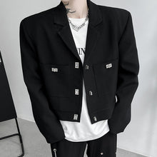 Load image into Gallery viewer, Metal Buckle Cropped Blazer