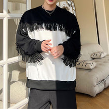 Load image into Gallery viewer, Color Contrast Tassel Pullover Sweatshirt