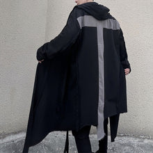 Load image into Gallery viewer, Color Contrast Back Hooded Midi Jacket