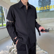 Load image into Gallery viewer, Punk Metal Tie Long Sleeve Shirt