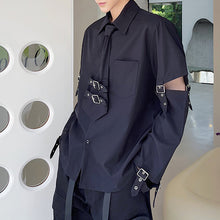 Load image into Gallery viewer, Punk Metal Tie Long Sleeve Shirt