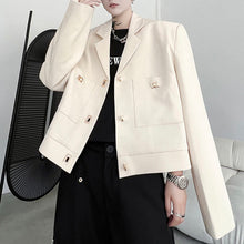 Load image into Gallery viewer, Metal Buckle Cropped Blazer