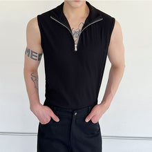 Load image into Gallery viewer, Slim Fit Half-Zip Pullover Tank Top