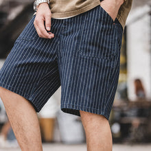 Load image into Gallery viewer, Denim Striped Shorts