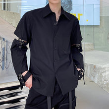 Load image into Gallery viewer, Punk Metal Tie Long Sleeve Shirt