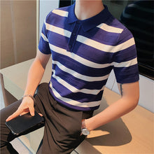 Load image into Gallery viewer, Wide Stripe Slim Fit Polo Shirt