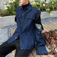 Load image into Gallery viewer, Zipper Removable Denim Jacket