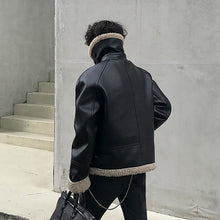 Load image into Gallery viewer, Winter Stand-up Collar Biker Jacket