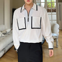 Load image into Gallery viewer, Half-Zip Square Pocket Pullover Shirt