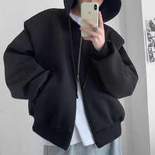 Load image into Gallery viewer, Loose Shoulder Pad Hooded Jacket Cardigan