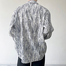 Load image into Gallery viewer, Water Ripple Print Lapel Long-sleeve Shirt