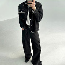 Load image into Gallery viewer, Topstitched Contrast Design Jackets