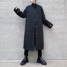 Load image into Gallery viewer, Loose Stand Collar Long Over Knee Windbreaker