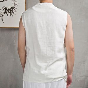 Summer Cotton Linen Sleeveless Vest