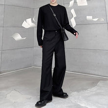 Load image into Gallery viewer, Simple Straight Leg Solid Color Wide Leg Trousers