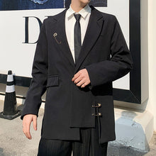 Load image into Gallery viewer, Black Tie Waist Blazer