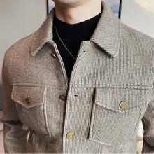 Load image into Gallery viewer, Check Lapel Casual Short Jacket