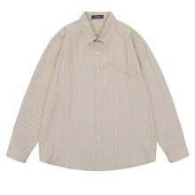 Load image into Gallery viewer, Japanese Retro Pocket Striped Shirt
