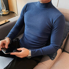 Load image into Gallery viewer, Slim Fit Striped Turtleneck T-shirt