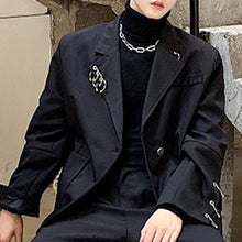 Load image into Gallery viewer, Hoop Decoration Blazer And Trousers