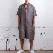 Load image into Gallery viewer, Men's Stand Collar Single-Breasted Jumpsuit